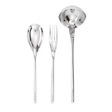 Load the image in the Gallery viewer, Bamboo set 3 pieces to serve steel 18/10 Sambonet 52519-80