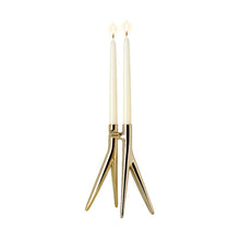 Load the image in the Gallery viewer, Kartell Candleliere hug gold 2 flames 1956