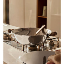 Carica l'immagine nel visualizzatore di Gallery, Alessi Wok acciaio cm 34 con griglia e coperchio Edo PU308