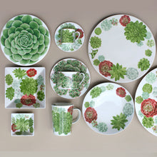 Load the image in the Gallery viewer, Taitù dishes cactus porcelain 4 table seats