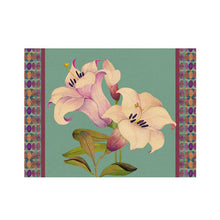 Carica l'immagine nel visualizzatore di Gallery, Tovagliette rettangolari rigide Giglio orientale L'oca Nera vari colori
