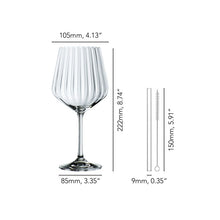 Carica l'immagine nel visualizzatore di Gallery, Set 4 Calici Gin Tonic con cannucce vetro Nachtmann