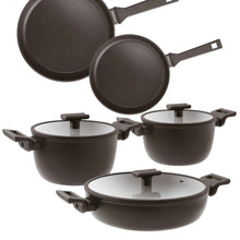 Load the image in the Gallery viewer, Sambonet 8-piece non-stick Titan Pro induction battery