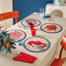 Carica l'immagine nel visualizzatore di Gallery, Set 4 Tovagliette tonde rigide Mare avorio L'oca Nera