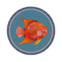 Load the image in the Gallery viewer, Set 4 Ring Round Towel Blue Sea The Black Goose