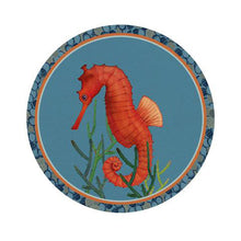 Load the image in the Gallery viewer, Set 4 Ring Round Towel Blue Sea The Black Goose