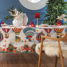 Carica l'immagine nel visualizzatore di Gallery, Tovaglia Antimacchia Natale Mongolfiere varie misure L'Oca Nera