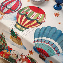 Carica l'immagine nel visualizzatore di Gallery, Tovaglia Antimacchia Natale Mongolfiere varie misure L'Oca Nera