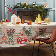 Carica l'immagine nel visualizzatore di Gallery, Tovaglia Antimacchia Natale Villaggio varie misure L'Oca Nera