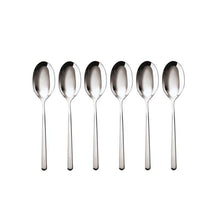 Load the image in the Gallery viewer, Sambonet Linear Set 6 teaspoons coffee/moka steel 18/10