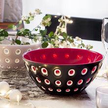 Carica l'immagine nel visualizzatore di Gallery, Guzzini Insalatiere Murrina nero-rosso varie misure