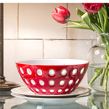 Carica l'immagine nel visualizzatore di Gallery, Guzzini Insalatiere Murrina rosso-bianco varie misure