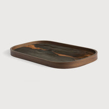 Load the image in the Gallery viewer, Empatata bronze organic glass tray 42 cm Ethnicraft 20469