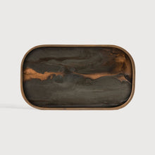 Load the image in the Gallery viewer, Empatata bronze organic glass tray 42 cm Ethnicraft 20469