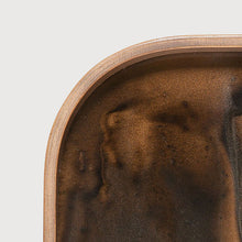 Load the image in the Gallery viewer, Empatata bronze organic glass tray 42 cm Ethnicraft 20469