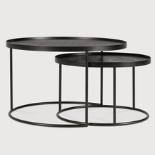 Load the image in the Gallery viewer, Set 2 Iron Wood Tables Height 38 Ethnicraft 20726