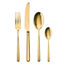 Carica l'immagine nel visualizzatore di Gallery, Linear PVD Gold Servizio posate 24 pezzi Oro Sambonet 52713G-81