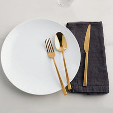 Carica l'immagine nel visualizzatore di Gallery, Rock PVD Gold Servizio posate 36 pezzi oro Sambonet 52762G-83