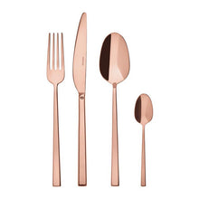 Carica l'immagine nel visualizzatore di Gallery, Rock PVD Copper Servizio posate 24 pezzi rame Sambonet 52762C-81