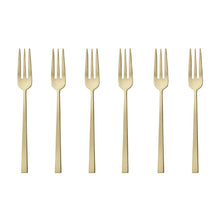 Load the image in the Gallery viewer, Rock Pvd Antique Champagne Set 6 Forchettine Sambonet