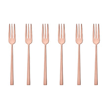 Carica l'immagine nel visualizzatore di Gallery, Rock PVD Copper Set 6 Forchettine Rame Sambonet