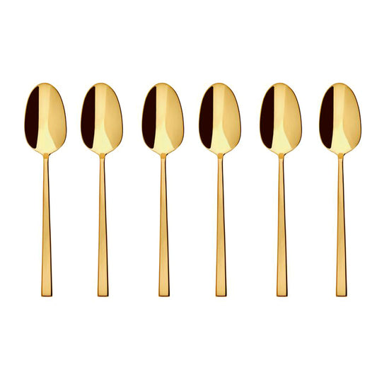Rock Set 6 Cucchiaini moka PVD Gold Sambonet