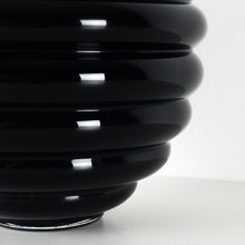 Carica l'immagine nel visualizzatore di Gallery, Venini Vaso Decò nero vetro di murano 707.07