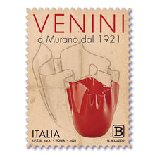 Carica l'immagine nel visualizzatore di Gallery, Venini Vaso Fazzoletto cm 31 rosso 700.00