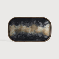 Vassoio Svuotatasche Bronze Organic vetro cm 42 Ethnicraft 20466
