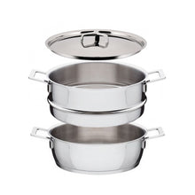 Carica l&#39;immagine nel visualizzatore di Gallery, Alessi Set Cuocivapore 3 pezzi induzione Pots &amp; Pans
