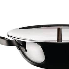 Carica l&#39;immagine nel visualizzatore di Gallery, Alessi Wok acciaio cm 34 con griglia e coperchio Edo PU308
