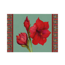 Load the image in the Gallery viewer, Tovagliette rettangolari rigide Amaryllis L&#39;oca Nera vari colori
