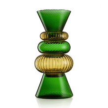 Load the image in the Gallery viewer, Nasonmoretti Murano Issey Green Pino and Ambra Vase
