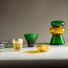 Load the image in the Gallery viewer, Nasonmoretti Murano Issey Green Pino and Ambra Vase
