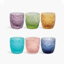 Load the image in the Gallery viewer, Ivv Set of 6 multicolored artistic glass liqueur and grappa glasses
