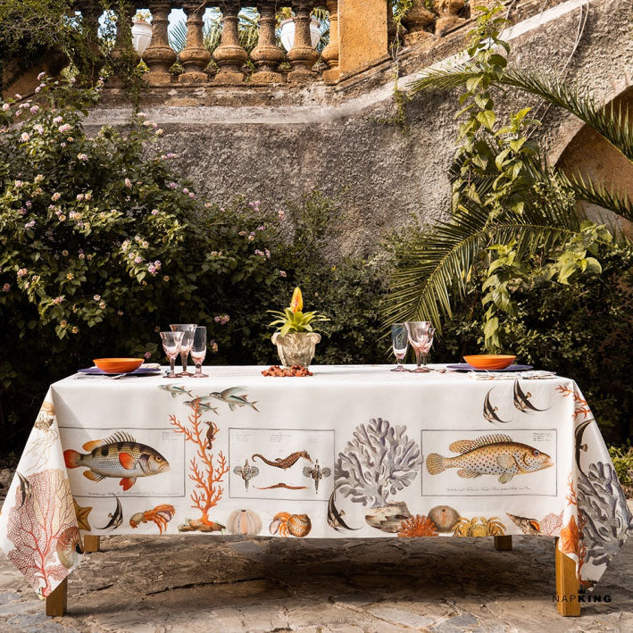 Coral Bay 100% Lino The Napking Made in Italy tablecloth