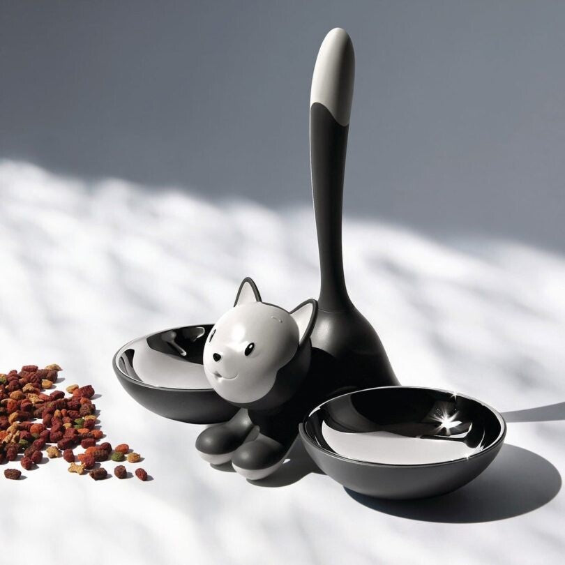 Cucchiaio per gatti in peltro fatto a mano, regalo per gli