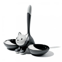 Load the image in the Gallery viewer, Tigrito bowl for cats black Alessi mmi09
