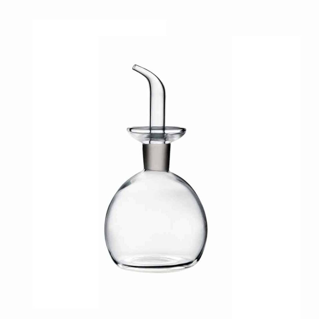 Oliera In Vetro Trasparente 125 Ml - Con Beccuccio Versatore Antigoccia Per Olio E Aceto