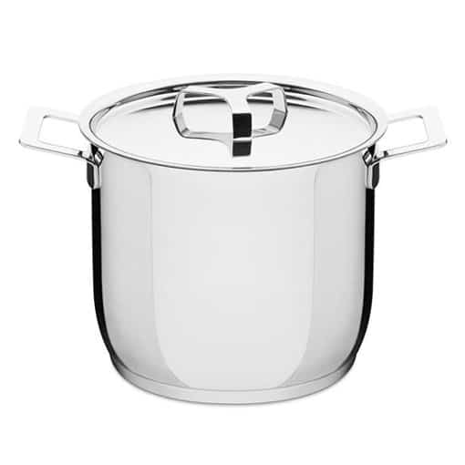 Alessi Pentola alta cm 20 + coperchio acciaio induzione Pots & Pans