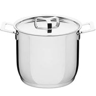 Alessi Pentola alta cm 24 + coperchio acciaio induzione Pots & Pans