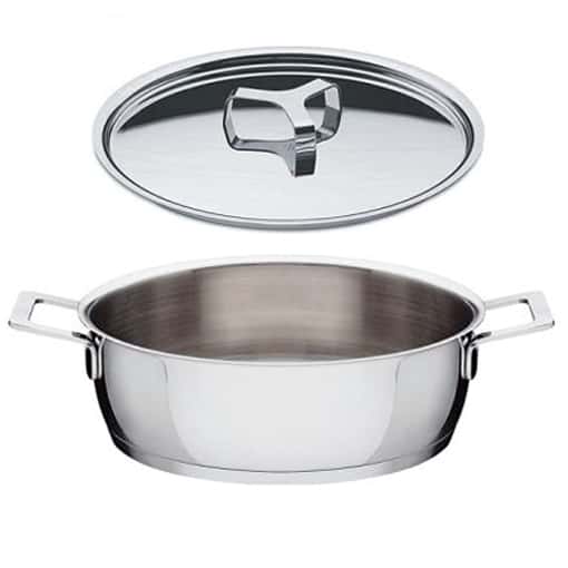 Alessi Low Tegs CM 28 + Induction Steel Cover Pots & Pans