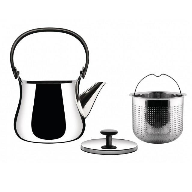 Alessi steel teapot with cha filter nf01