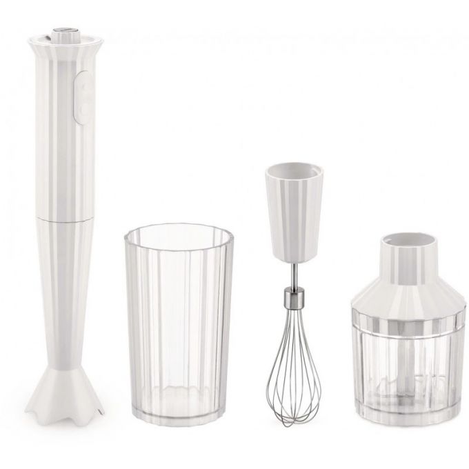Pleated immersion blender with Volioli Alessi accessories