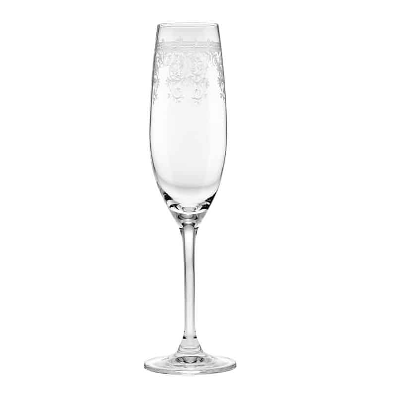 6 Flute champagne cristallo Luigi XV Livellara 200 cc.