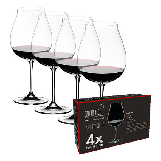 RieDel 4 Goblets New World Pinot Noir Vinum Cristallo 6416/16