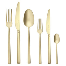 Load the image in the Gallery viewer, Rock pvd antique champagne cutlery service 36 sambonet pieces
