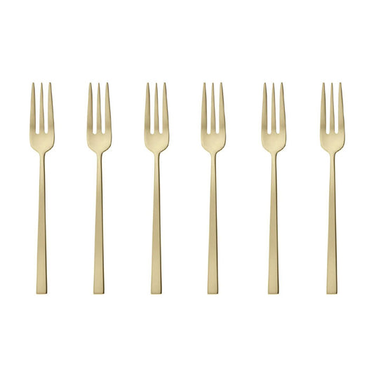 Rock PVD Antique Champagne Set 6 Forchettine Sambonet