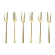 Load the image in the Gallery viewer, Rock Set 6 forks PVD Champagne Sambonet
