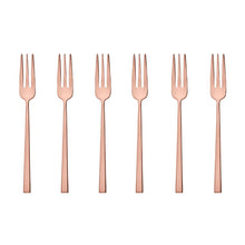 Load the image in the Gallery viewer, Rock Set 6 forks PVD Copper Sambonet
